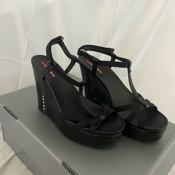 Prada Wedges WORN ONCE - Picture 1 of 5
